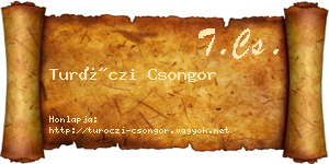 Turóczi Csongor névjegykártya