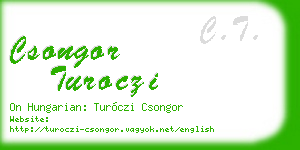 csongor turoczi business card